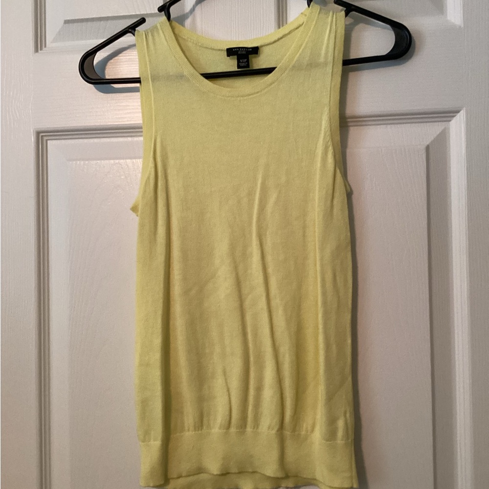 Ann Taylor yellow tank, size PXS